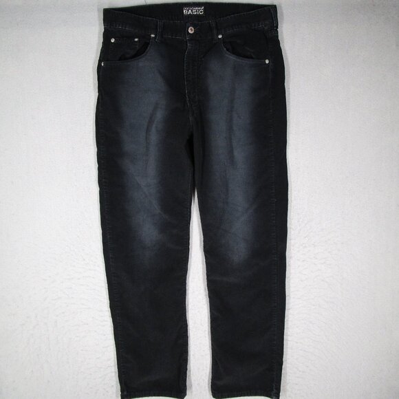 Vintage Dolce Gabbana Basic Pants Mens 36 Black Corduroy Straight 36x32** - Picture 1 of 13